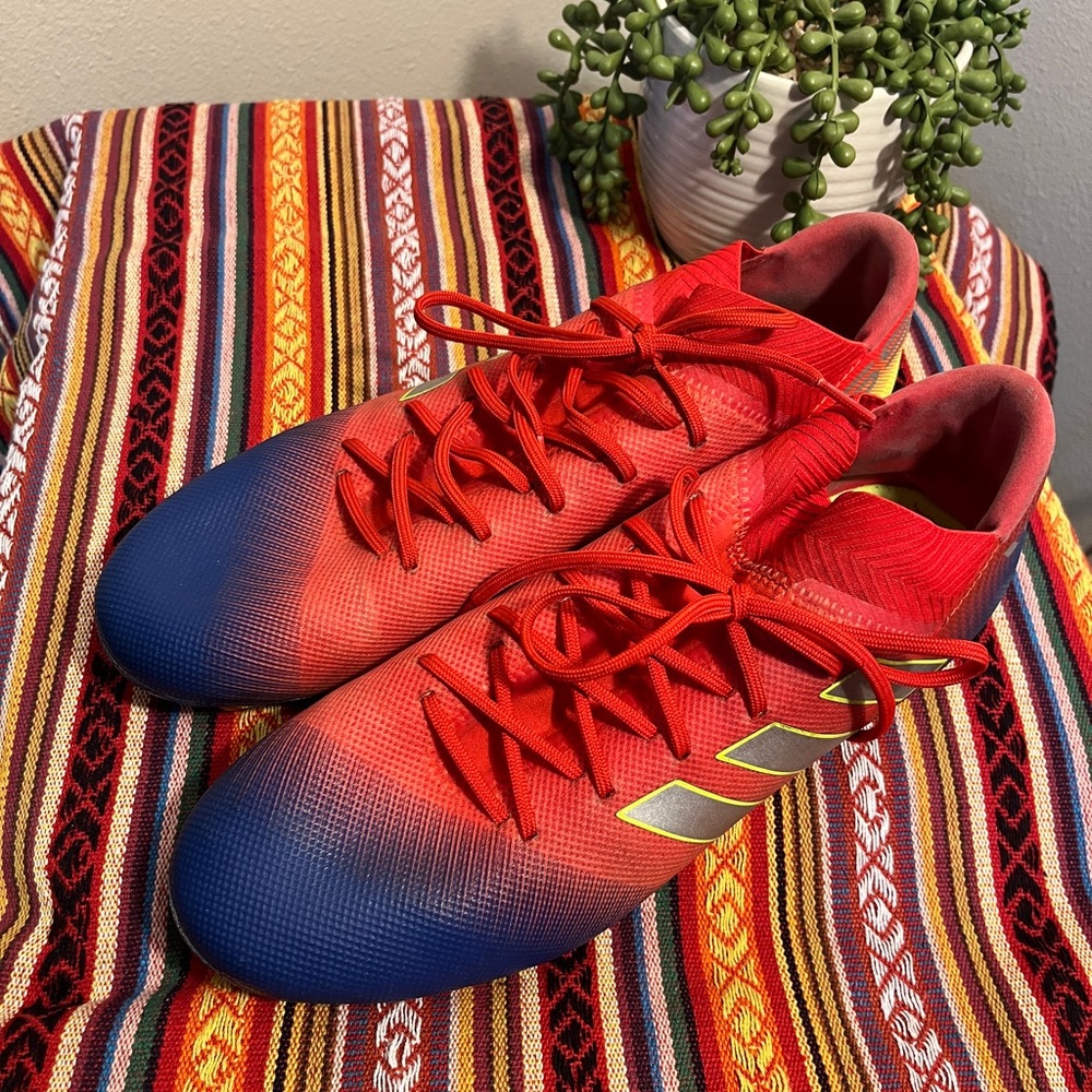 ADIDAS NEMEZIZ MESSI 18.1 FG RED & BLUE SIZE 10 US